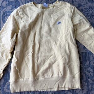 The North Face Light Yellow Logo Crew Sweatshirt